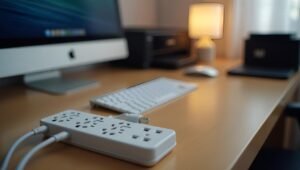Use an Under-Desk Cable Tray